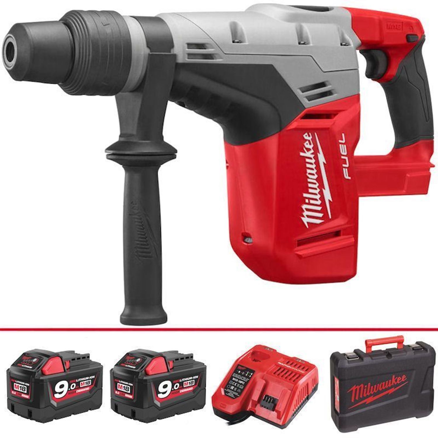 Снимка на Акумулаторен перфоратор Milwaukee M18CHM-902C M18 FUEL 5kg Class SDS-Max 4933451361