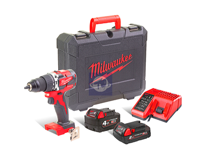 Снимка на Акумулаторен безчетков пробивен винтоверт Milwaukee  M18CBLPD-422C,2.0 и 4.0Ah батерии,зарядно;4933472116