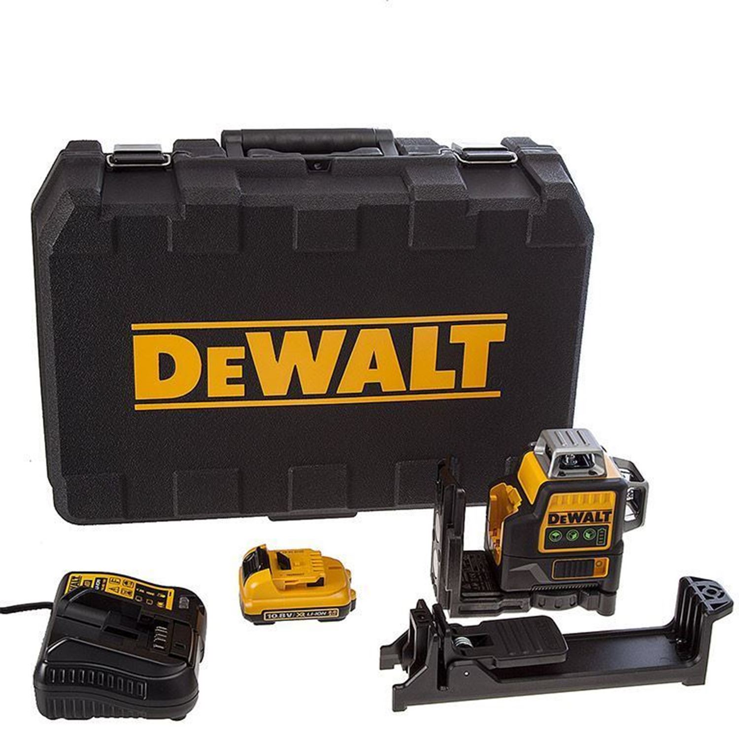 Снимка на Лазерен нивелир 10.8V MAX* 3 x 360 Green Line Laser Dewalt DCE089D1G-QW, зелен лъч