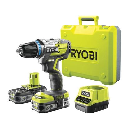 Снимка на Акумулаторна безчеткова бормашина Ryobi R18DDBL-225B,18V,2x2.5Ah,5133003611