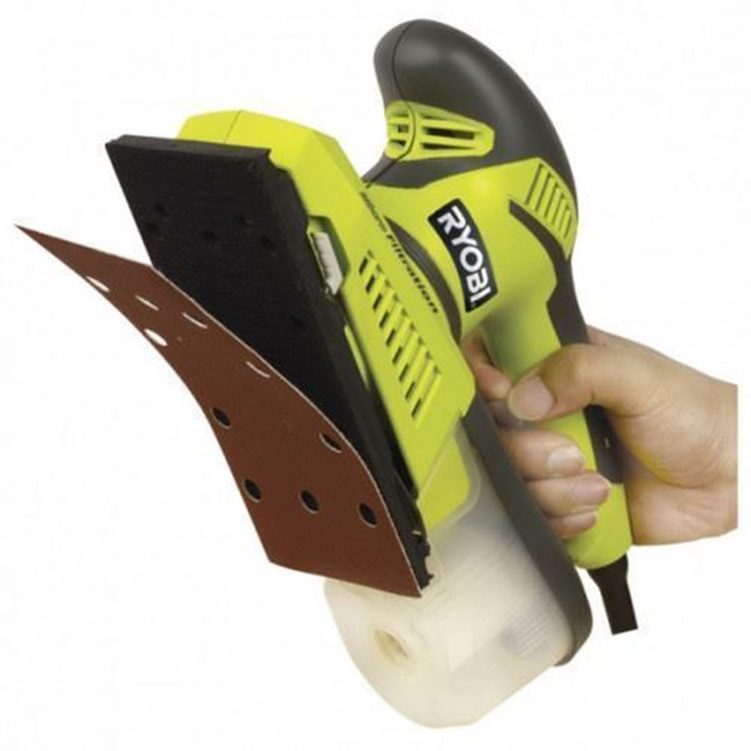 Снимка на Виброшлайф RYOBI RSS280-S,280W,шлифовъчни ленти 10 x 60g, 10 x 100g и 10 x 150g, мека чанта , 5133003502