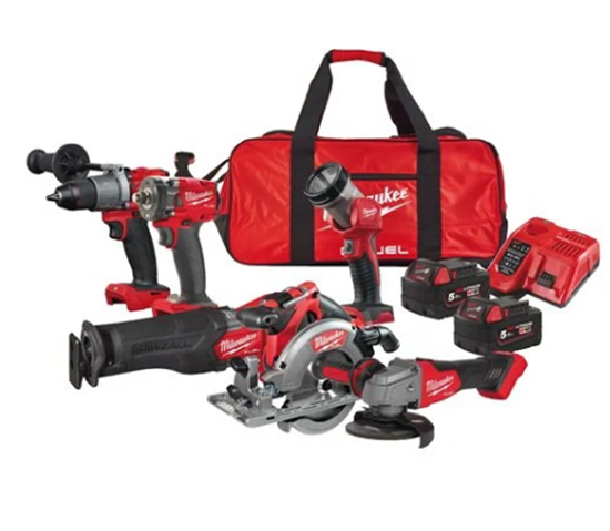 Снимка на Акумулаторен сет 6 инструмента Milwaukee M18FPP6L2-502B,4933479423