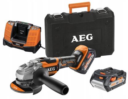 Снимка на Акумулаторен ъглошлайф AEG BEWS18-125BL-502C,2 x 18V 5.0Ah батерия, зарядно BL1418 ,4935464417