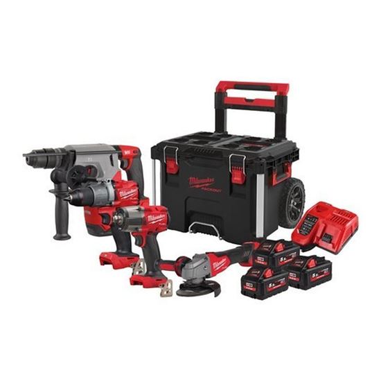 Снимка на Промо!Акумулаторен сет 4 инструмента Milwaukee M18FPPAA2-533P,4933479535