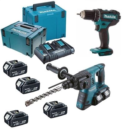 Снимка на Акумулаторен сет 18 V Makita DLX2136PMJ,4 батерии х4,0Аh