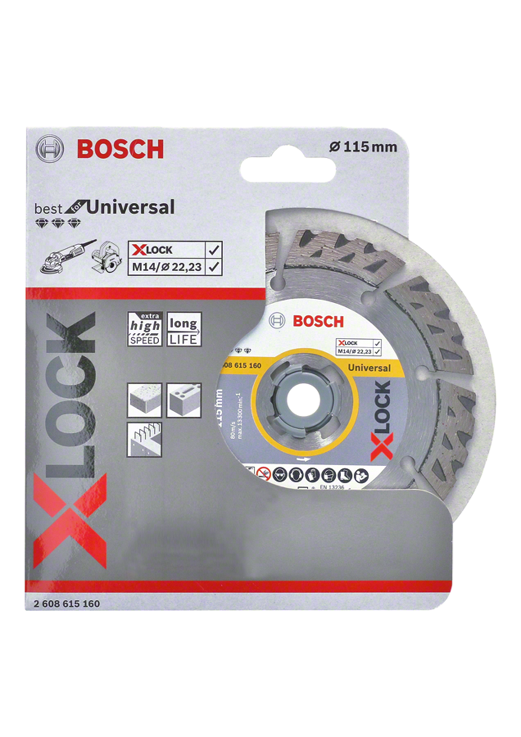 Снимка на X-LOCK Диамантен диск Best for Universal 115 x 22,23 x 2,2 x 12 mm;2608615160