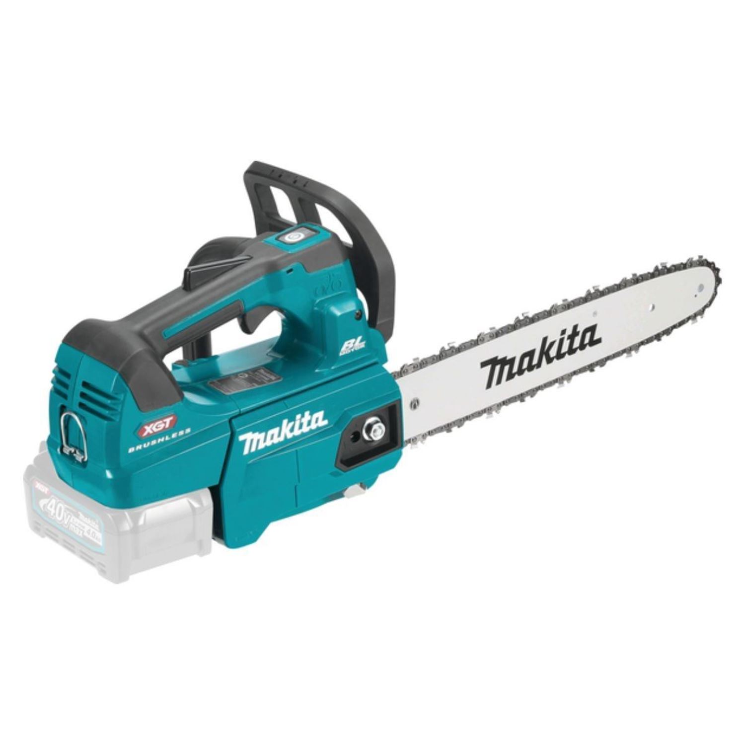 Снимка на Акумулаторен верижен трион Makita UC004GZ,40V,350 mm,0-24.8 m/s,4.7 kg, (само машина)