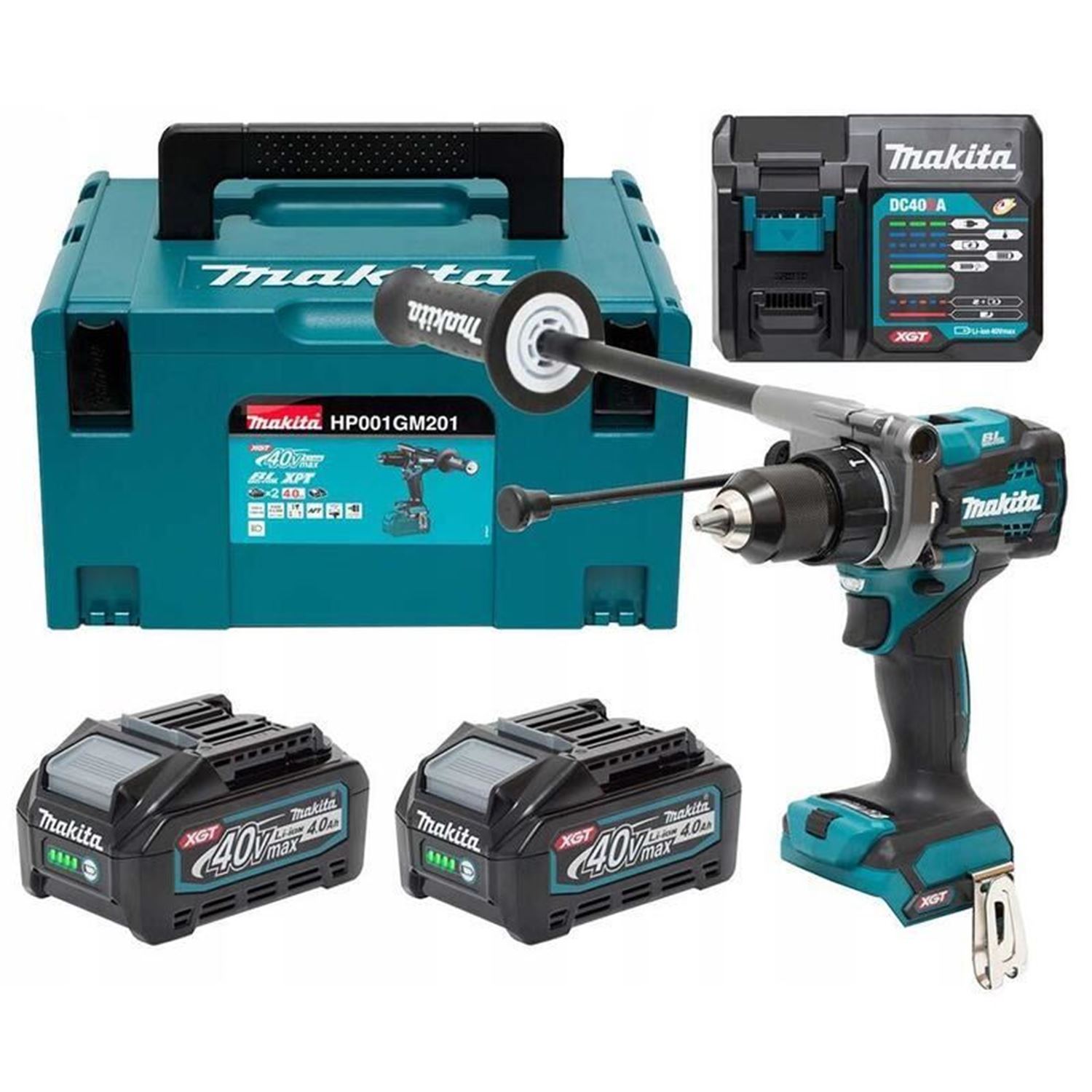 Снимка на Акумулаторен ударен винтоверт MAKITA XGT HP001GM201,40V 2 x 4.0Ah