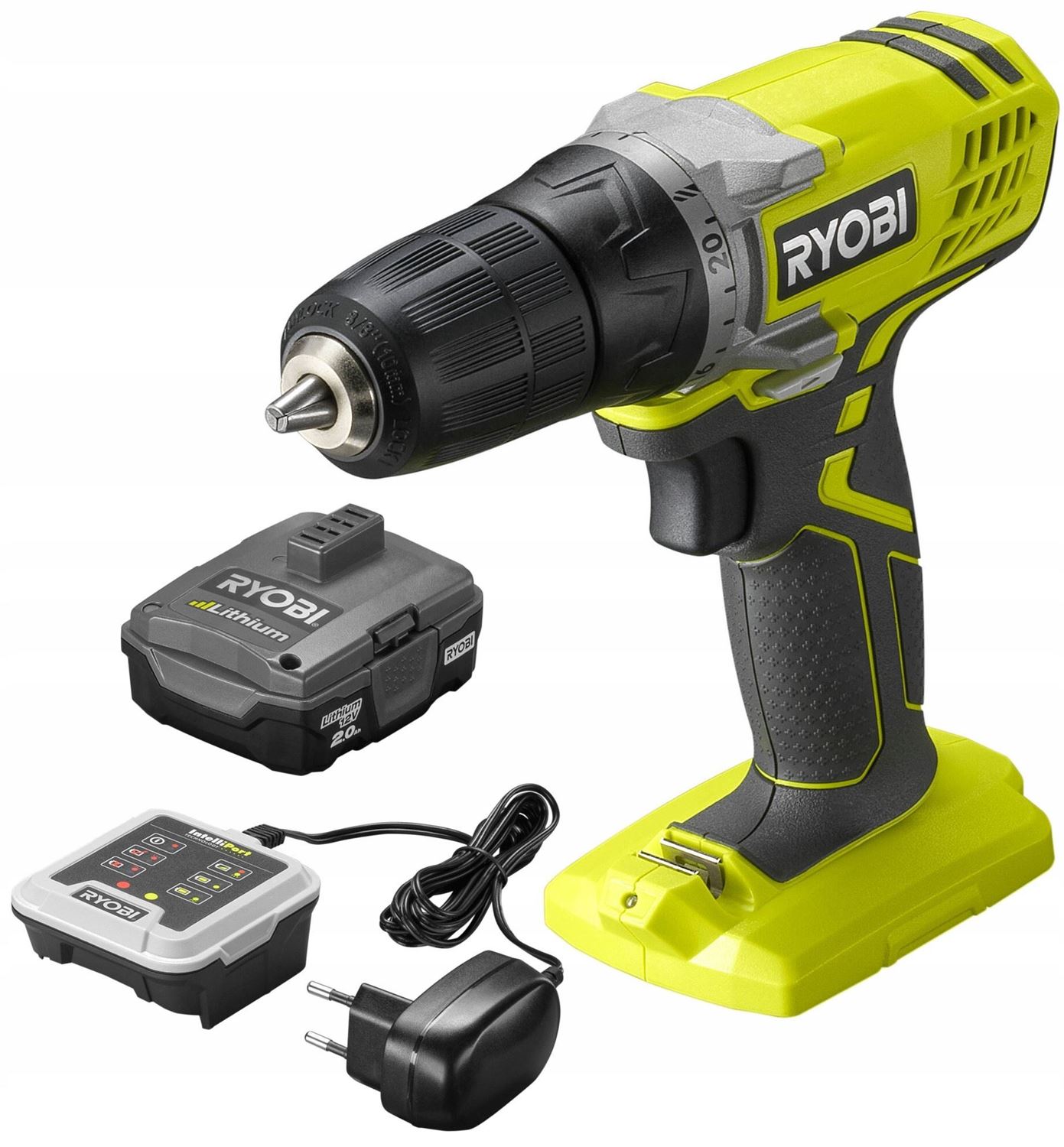 Снимка на Акумулаторен винтоверт RYOBI R12SD-120G,12V, бат.1x2Ah,10mm патронник,5133005060