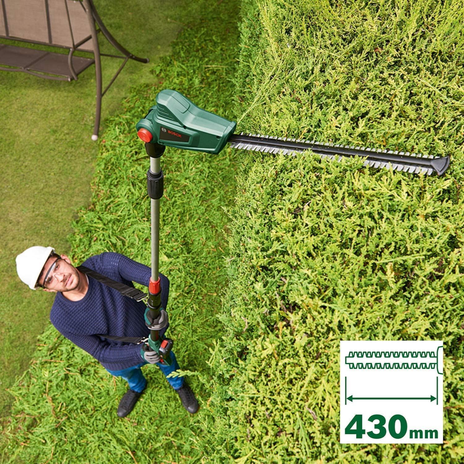 Снимка на Акумулаторен телескопичен храсторез UniversalHedgePole 18V,(само машина),Bosch,06008B3001