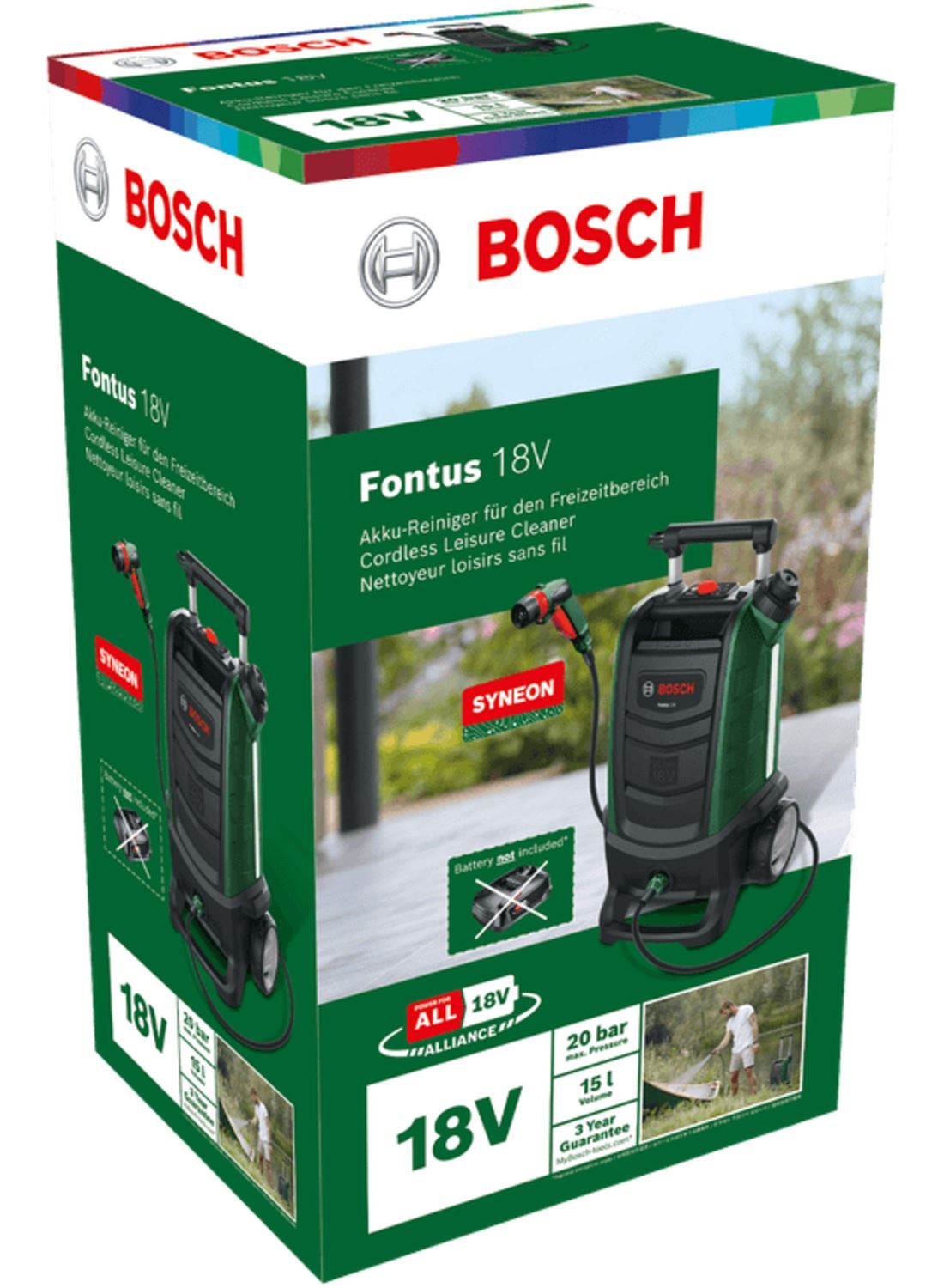 Снимка на Акумулаторна водоструйка Fontus 18V,(само машина),Bosch,06008B6102