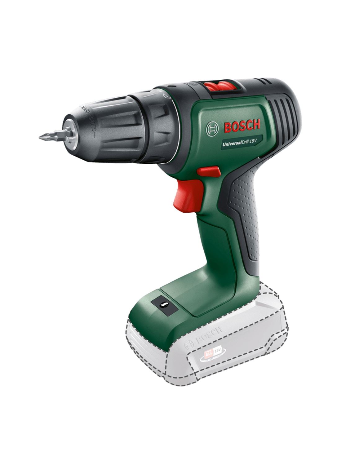 Снимка на Акумулаторен винтоверт UniversalDrill 18V,Solo,06039D4000,Bosch