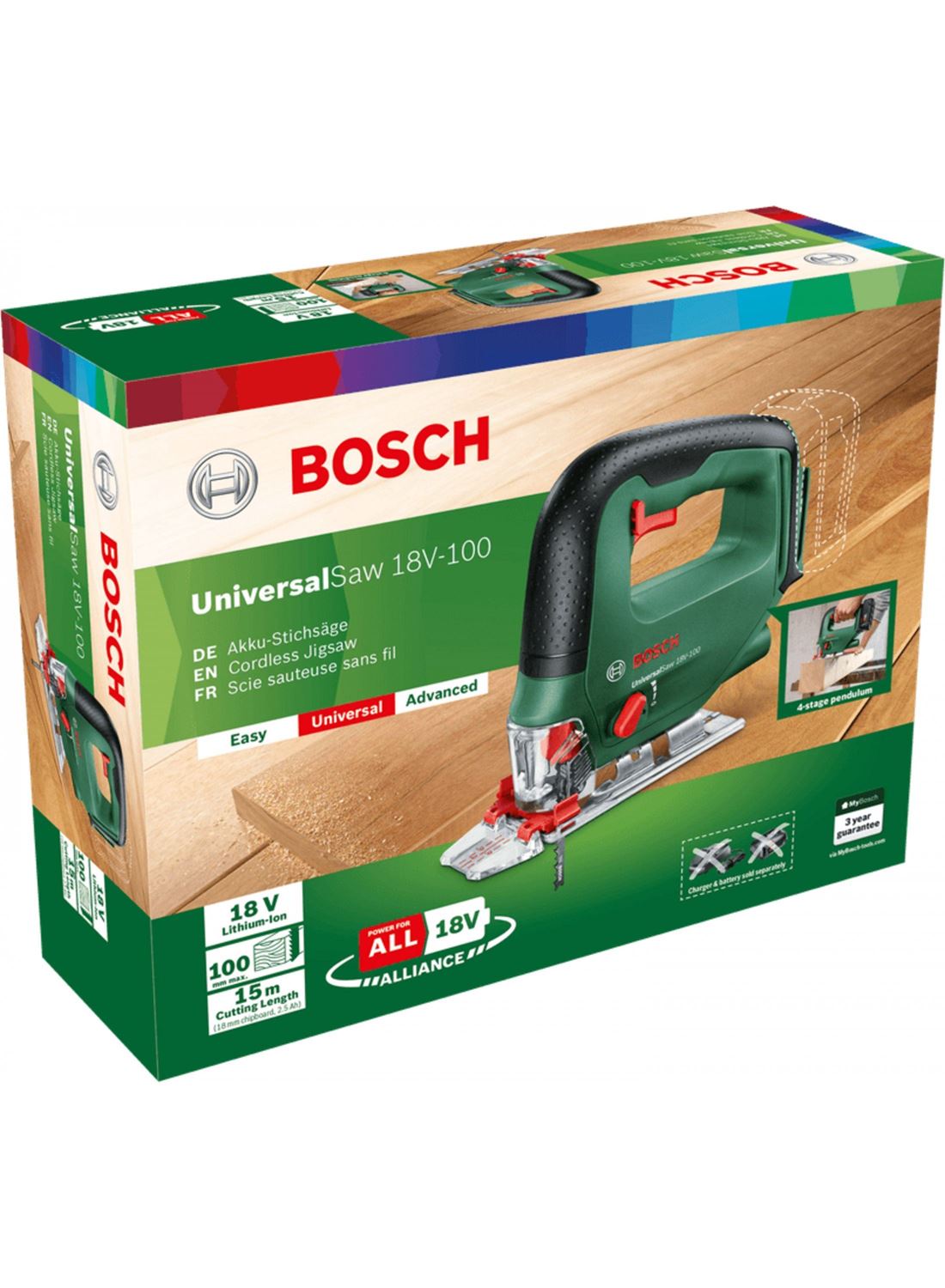 Снимка на Акумулаторен прободен трион UniversalSaw 18V-100,Solo,0603011100,Bosch