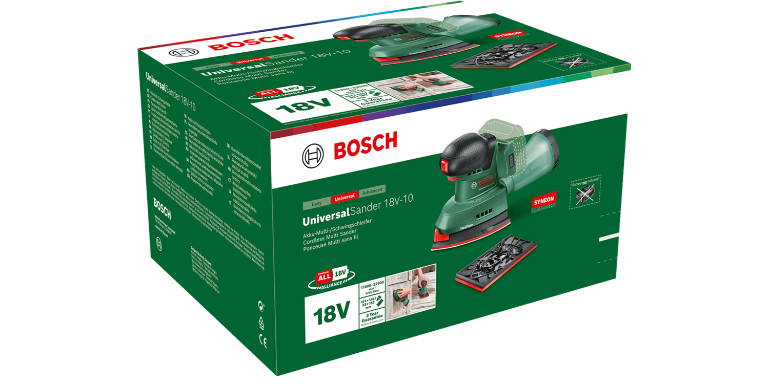 Снимка на Акумулаторен мултишлайф UniversalSander 18V-10,Solo,06033E3100,Bosch