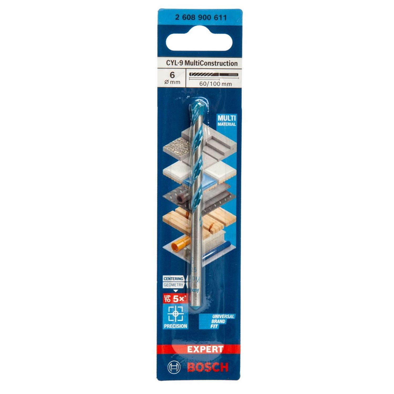 Снимка на EXPERT Универсално Свредло CYL-9 Multi Construction 6x60x100 mm,d 5,5 mm,2608900611,Bosch