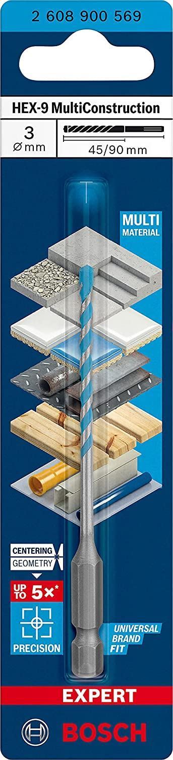 Снимка на EXPERT Универсално свредло HEX-9 Multi Construction 3x45x90 mm,2608900569,Bosch