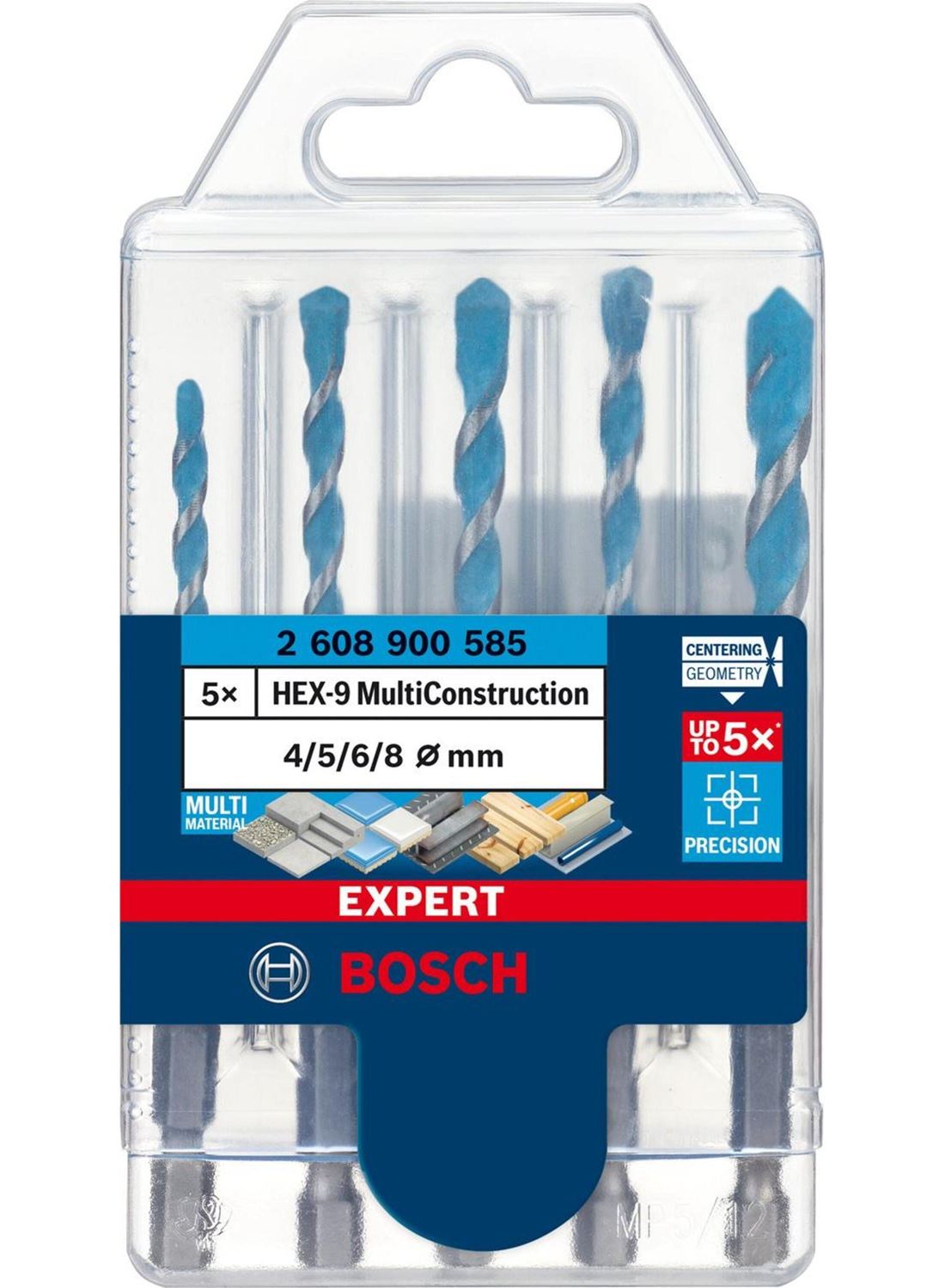 Снимка на EXPERT Комплект 5 части универсални свредла HEX-9 Multi Construction,2608900585,Bosch