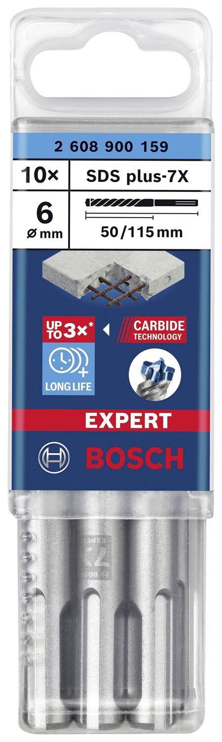 Снимка на EXPERT Свредлa SDS plus 7X  10 бр 6x50x115 mm,2608900159,Bosch