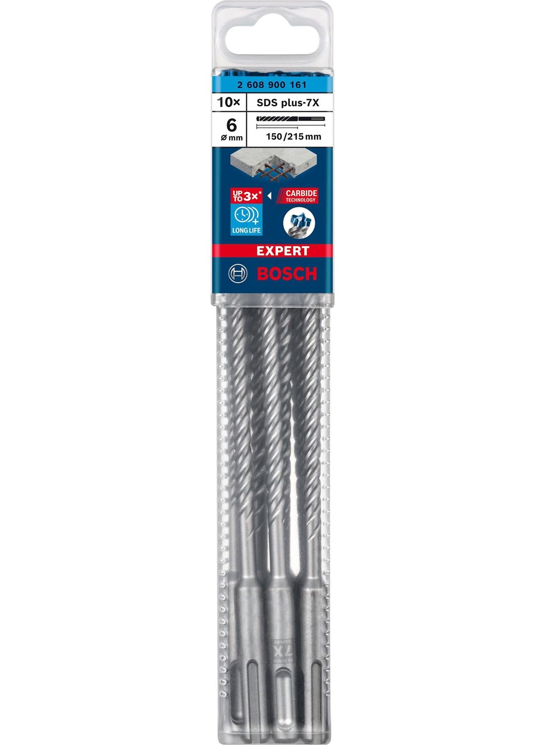 Снимка на EXPERT Свредлa SDS plus 7X  10 бр 6x150x215 mm,2608900161,Bosch