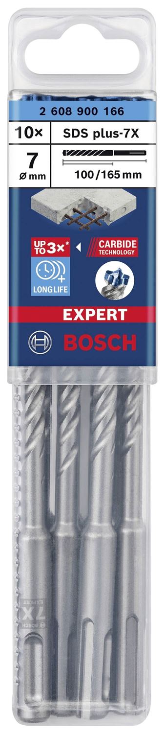 Снимка на EXPERT Свредлa SDS plus 7X  10 бр 7x100x165 mm,2608900166,Bosch