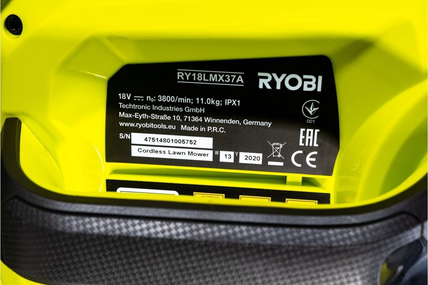 Снимка на Акумулаторна косачка RY18LMX37A-0, 18V, 37 sm, 45 л,5133004597,Ryobi