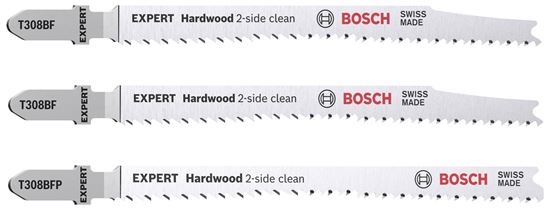 Снимка на EXPERT Ножче за прободен трион Bosch, 3 части 2-Side-Clean HardWood BiM,2608900549,Bosch