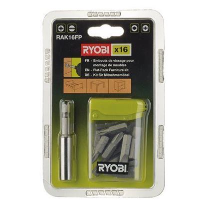 Снимка на Комплект битове 16 части RAK16FP, 5132002679, Ryobi