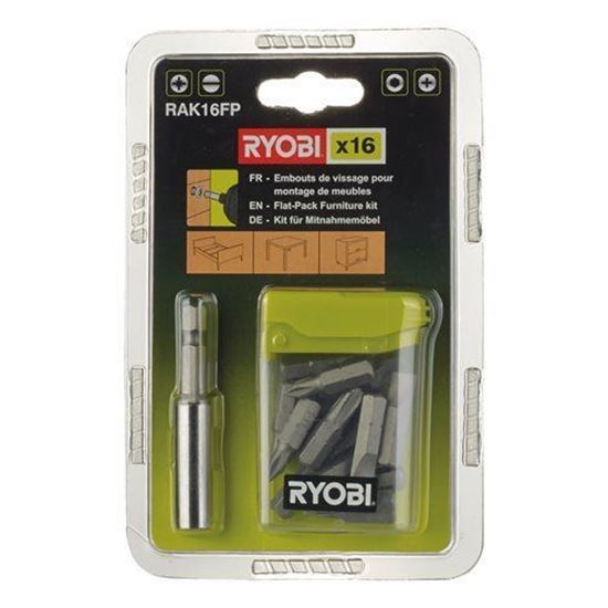 Снимка на Комплект битове 16 части RAK16FP, 5132002679, Ryobi