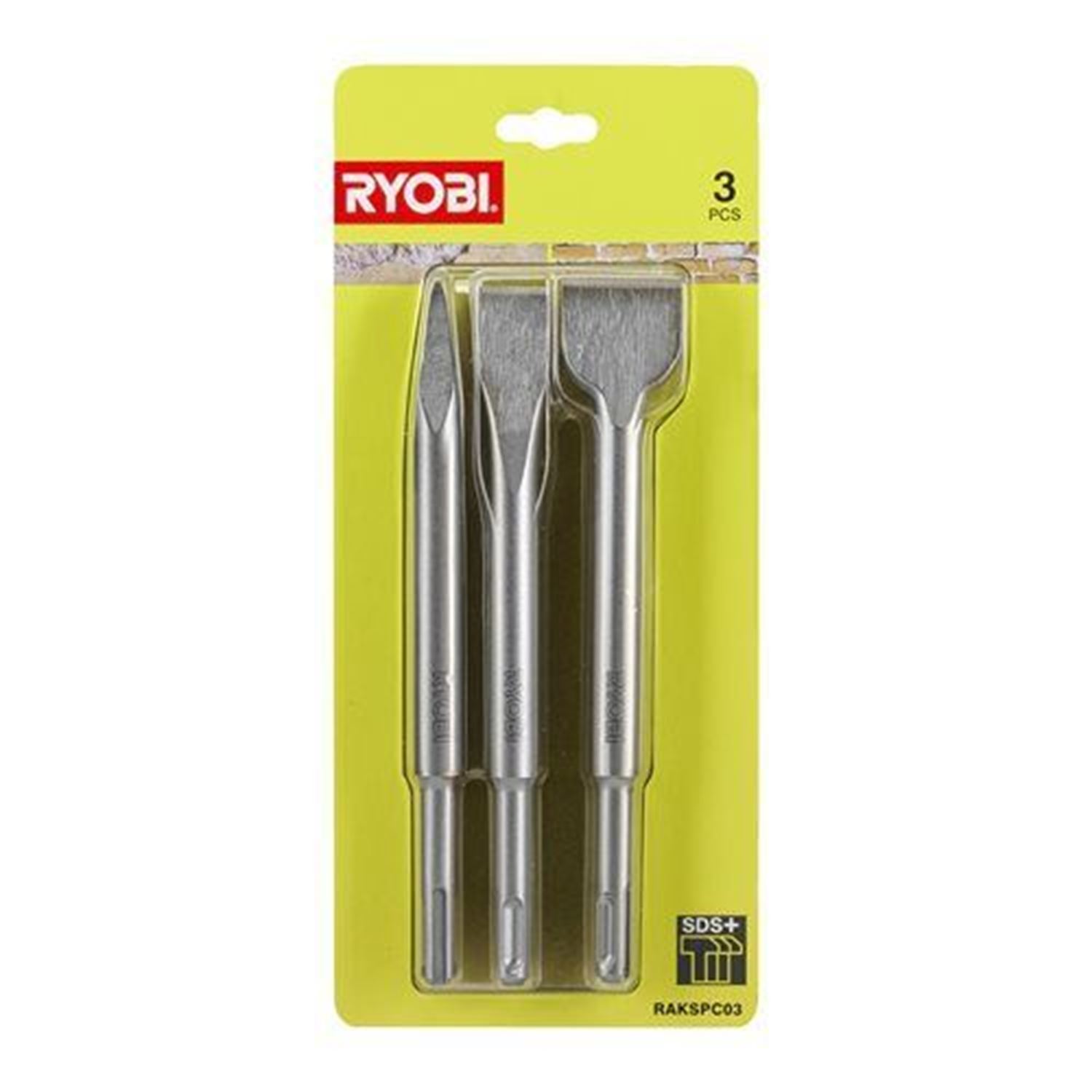 Снимка на SDS+ Секачи 3 броя RAKSPC03 за R18SDS, RSDS680, RSDS800 и RSDS1050, 5132004836, Ryobi