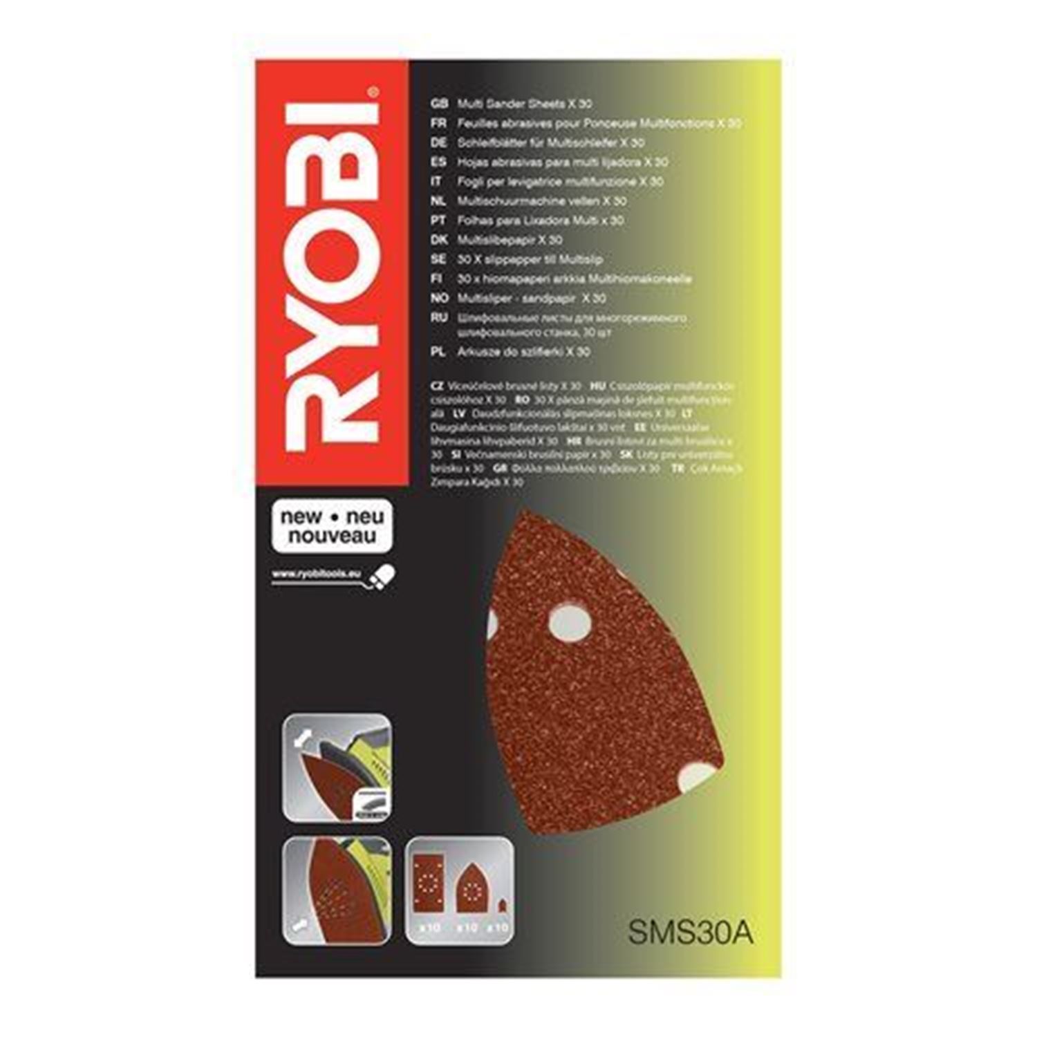 Снимка на Комплект шкурки за делташлайф 30 части SMS30A за RMS180, 5132002444, Ryobi