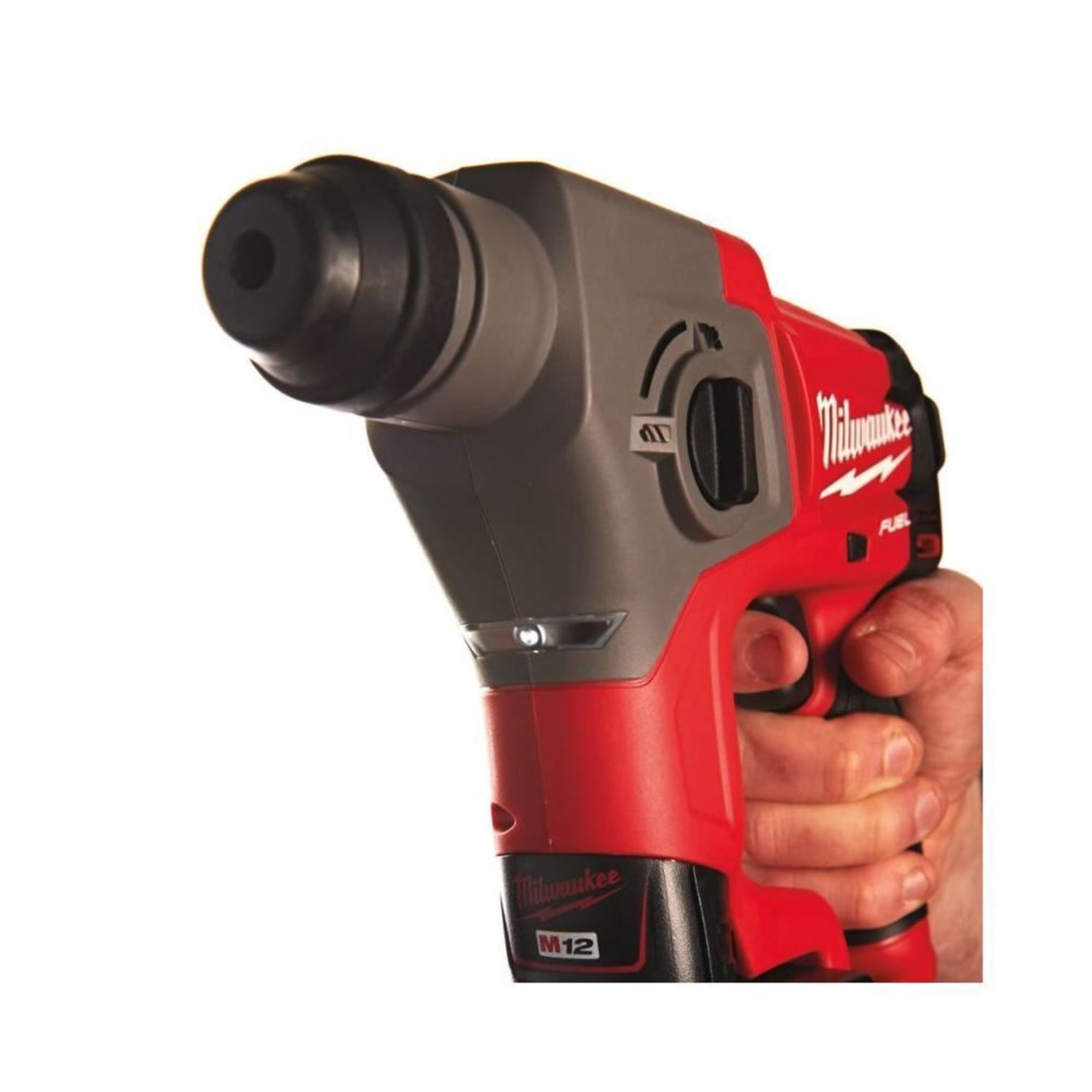 Снимка на Акумулаторен перфоратор SDS-PLUS  M12CH-202X, 12V, 2X2 AH, 1.1 J, 4933446046, Milwaukee