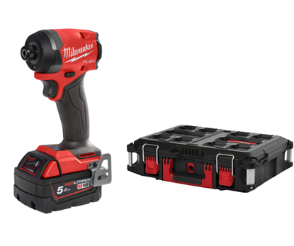 Снимка на Акумулаторен винтоверт MILWAUKEE M18FID3-502P, 2 Батерии X 5Ah, Заряднo, Packout Куфар
