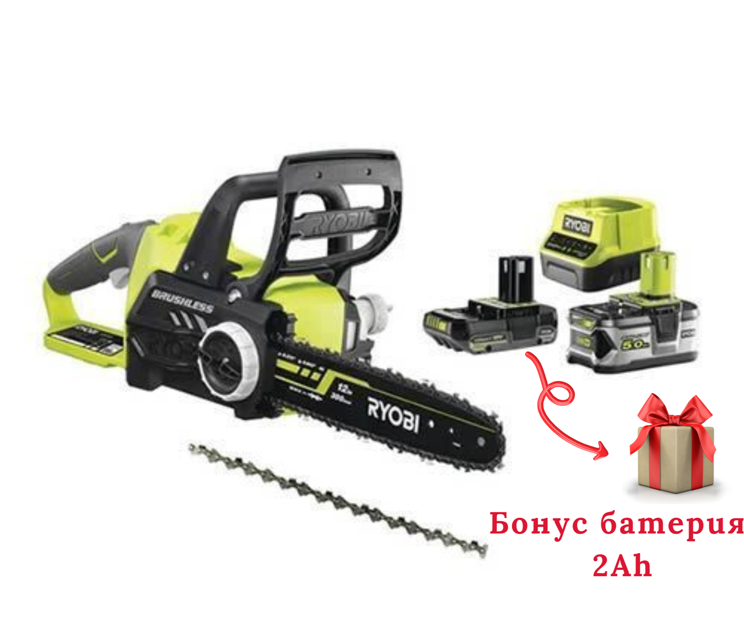 Снимка на Акумулаторен верижен трион RYOBI RCS18X3050P, 5133006239